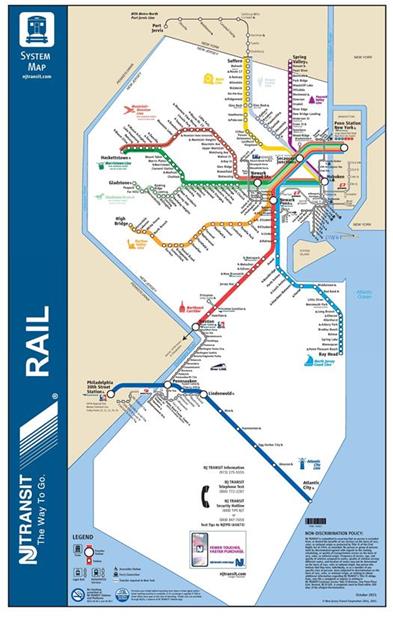 New Jersey Transit System Map
