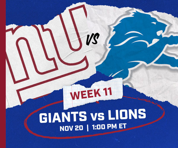 NY Giants vs. Detroit Lions