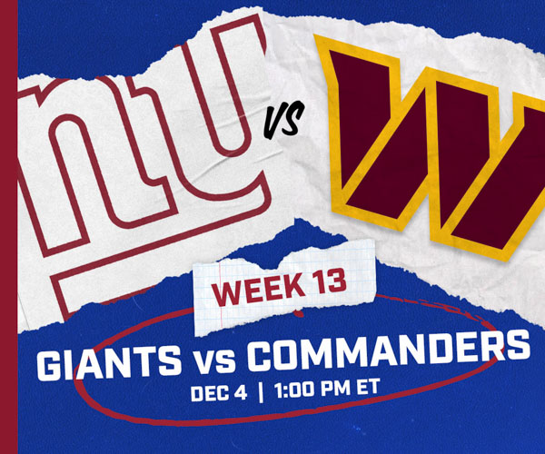 NY Giants vs. Washington Commanders 