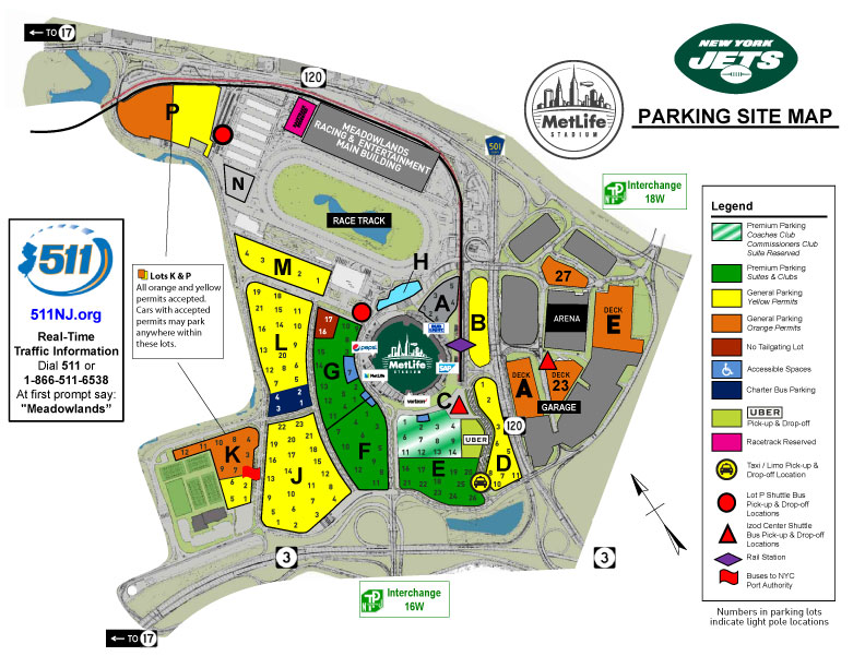 Metlife Stadium Parking Chart